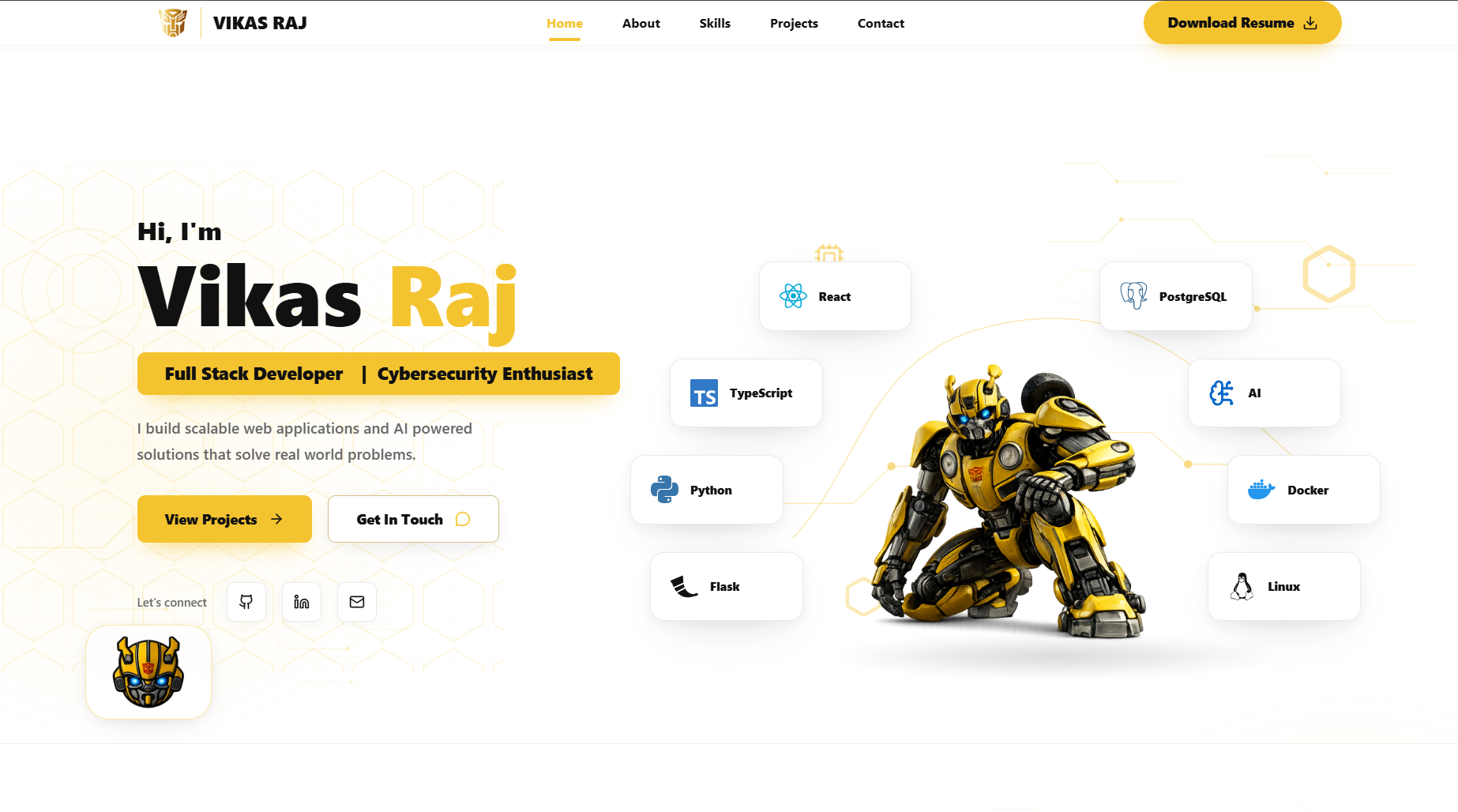Personal Portfolio project preview